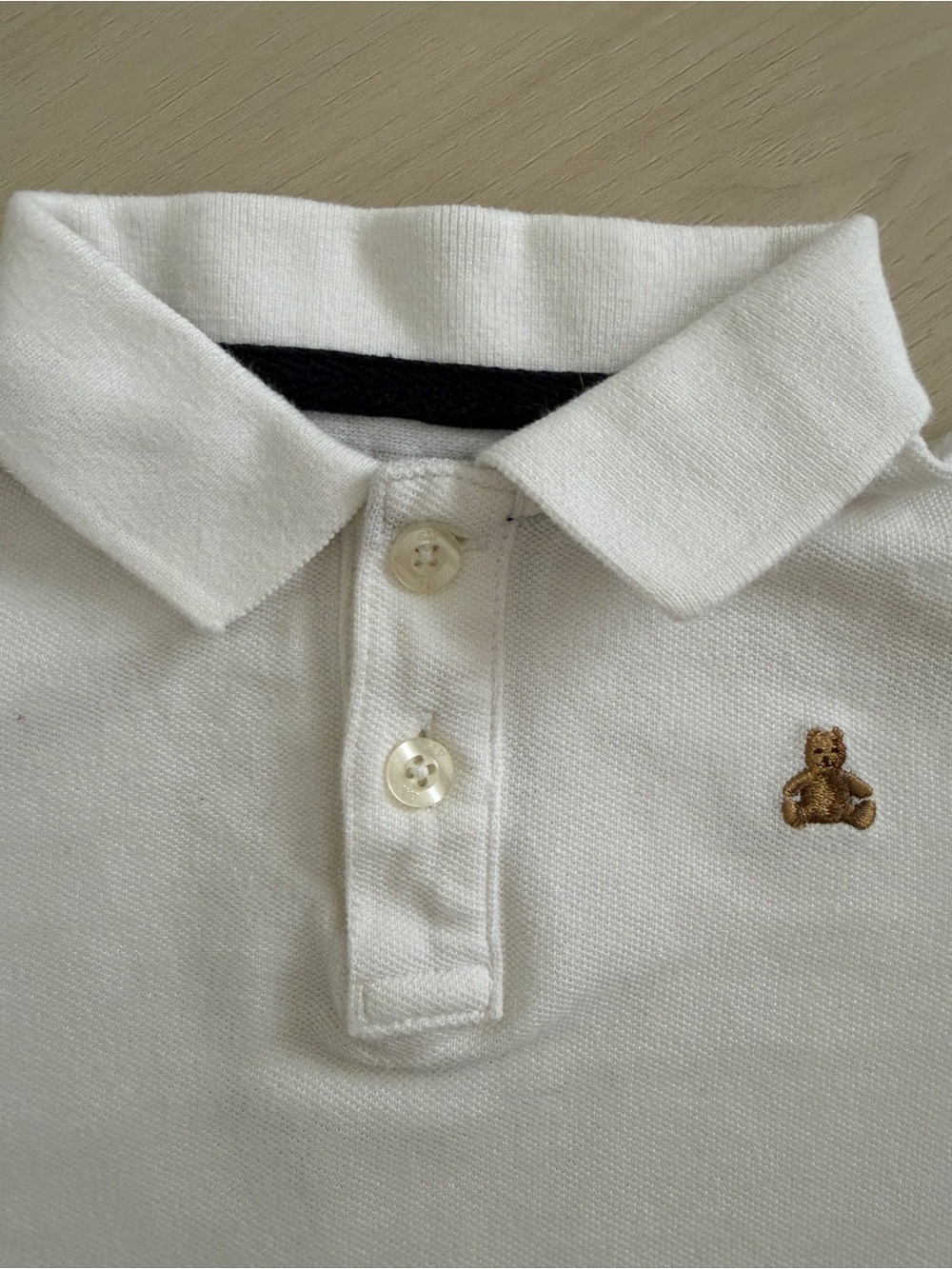 GAP White Kids Polo with Embroidered Bear - Picture 2 of 6